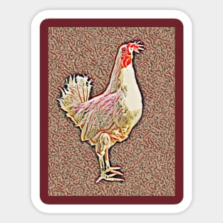 Popeyed funny hen Sticker